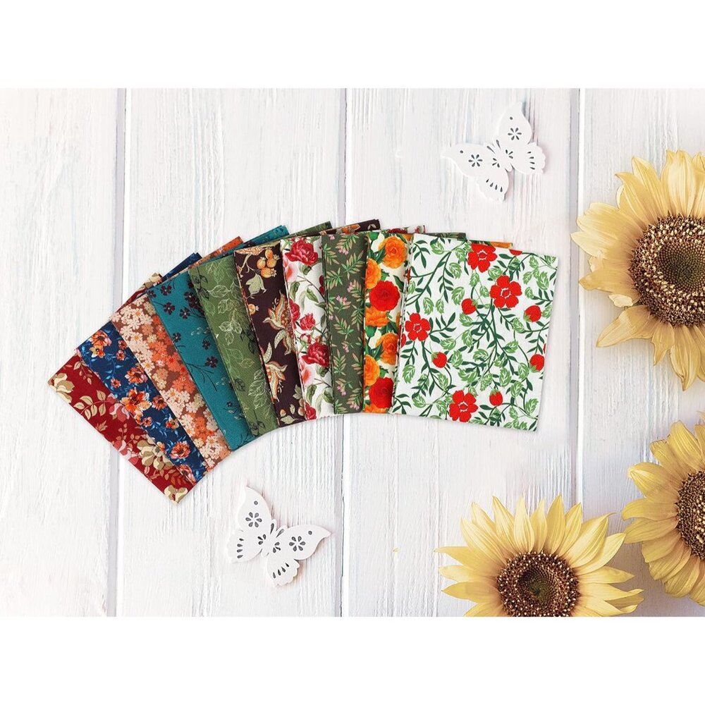 25 Options- 100% Cotton Quilting Fabric Bundles 10pcs Fat Quarters 18”x21”-Mediu - Picture 6 of 6